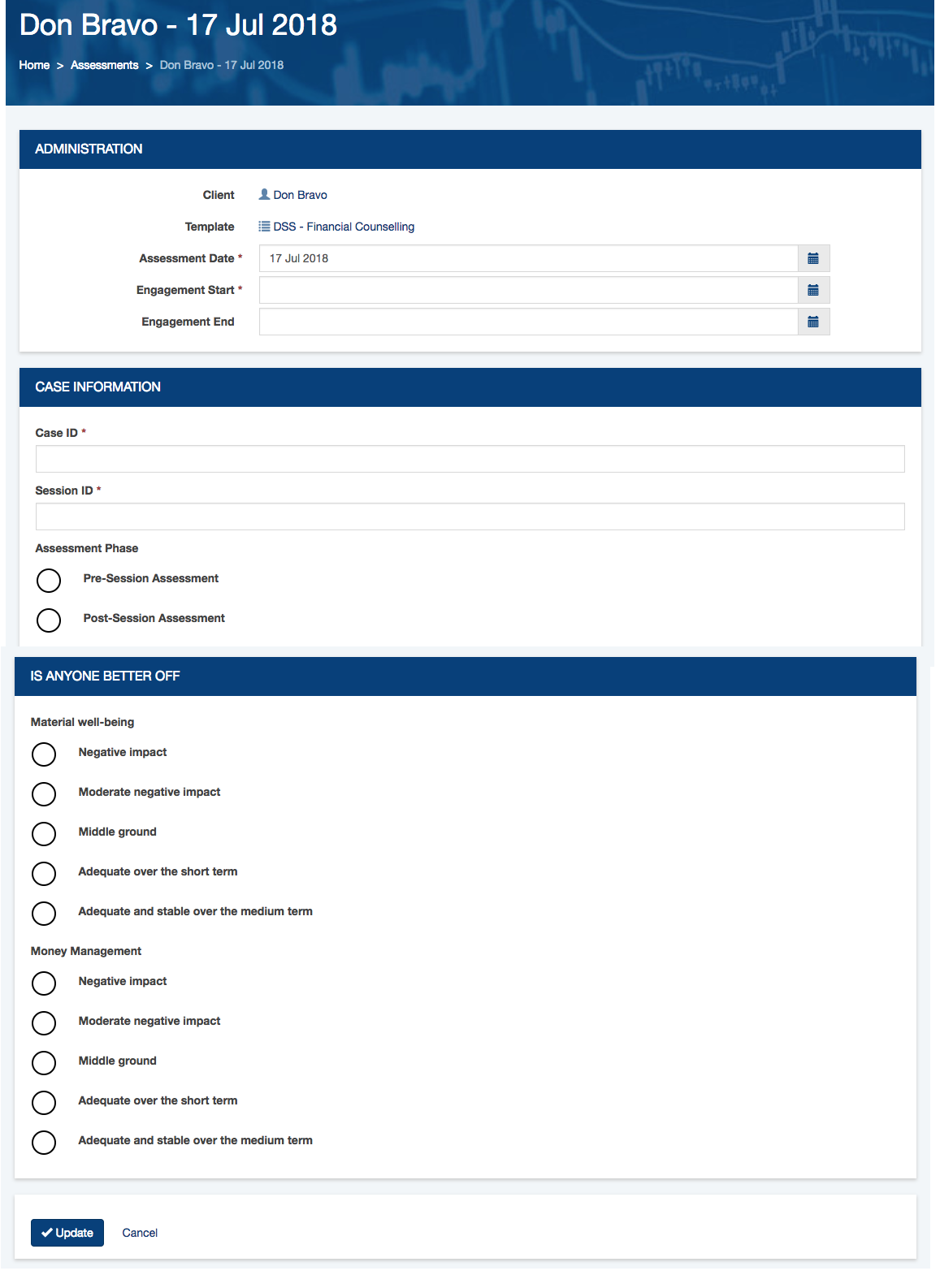 Assessment Page