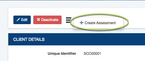 Create Assessment from Client