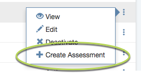 Create Assessment